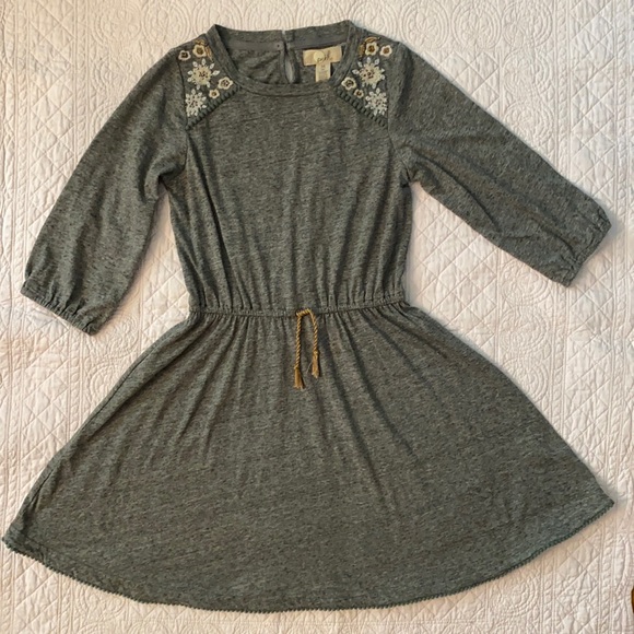 Peek Heather Grey Embellished Fall Dress